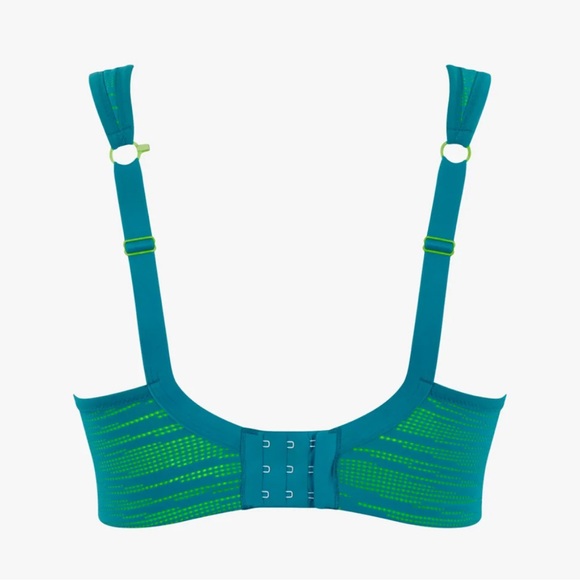 Panache Full Busted Underwire Sports Bra Lime Teal 36FF - Picture 2 of 9